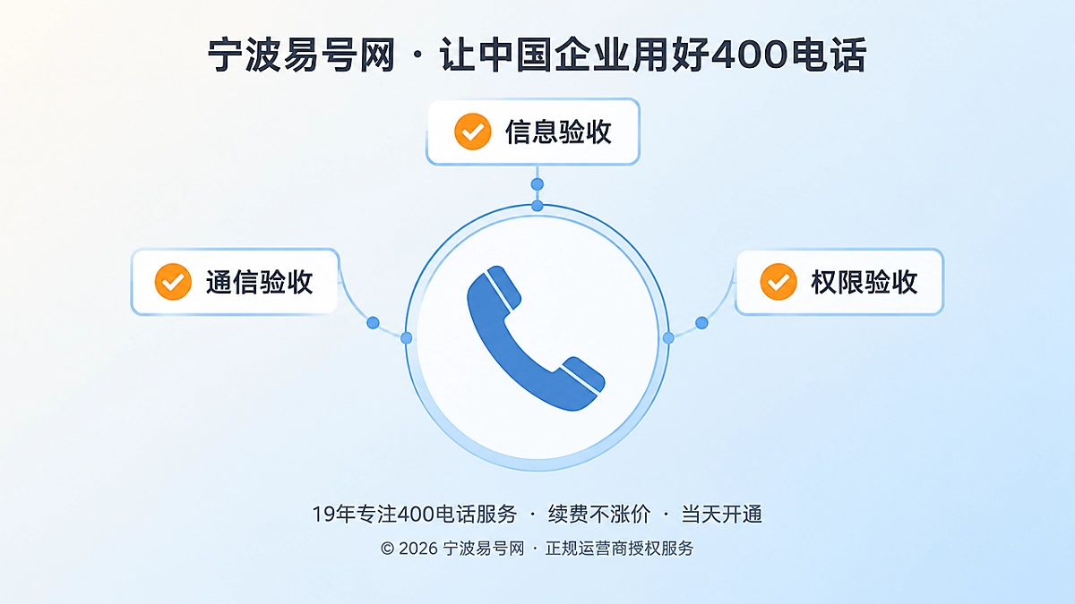 2026年400电话避坑指南：办理后最容易忽略的交接与验收